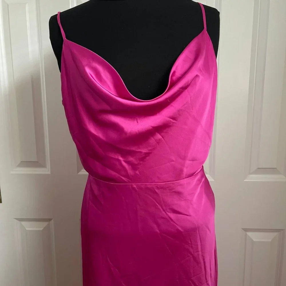Adelyn Rae Faith Front Slit Slip Dress - Picture 5 of 6